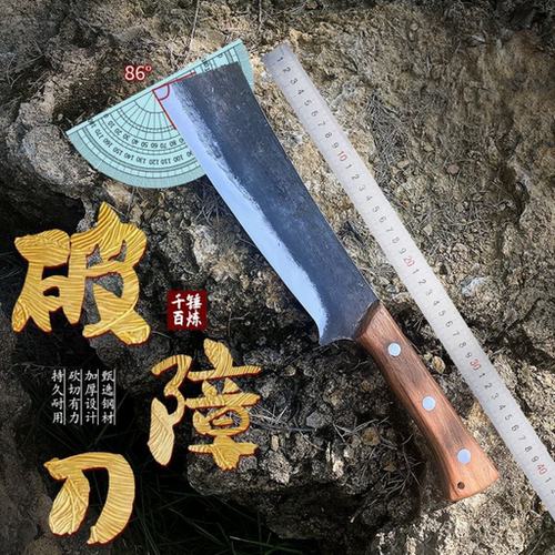 户外高硬度开刃锋利木柄直刀锻打家用农用锋利户外柴刀农用工具