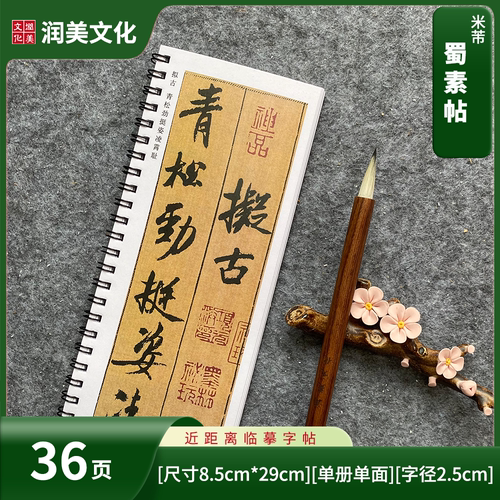 米芾蜀素帖 行书书法毛笔字帖临摹墨迹版近距离临摹字帖