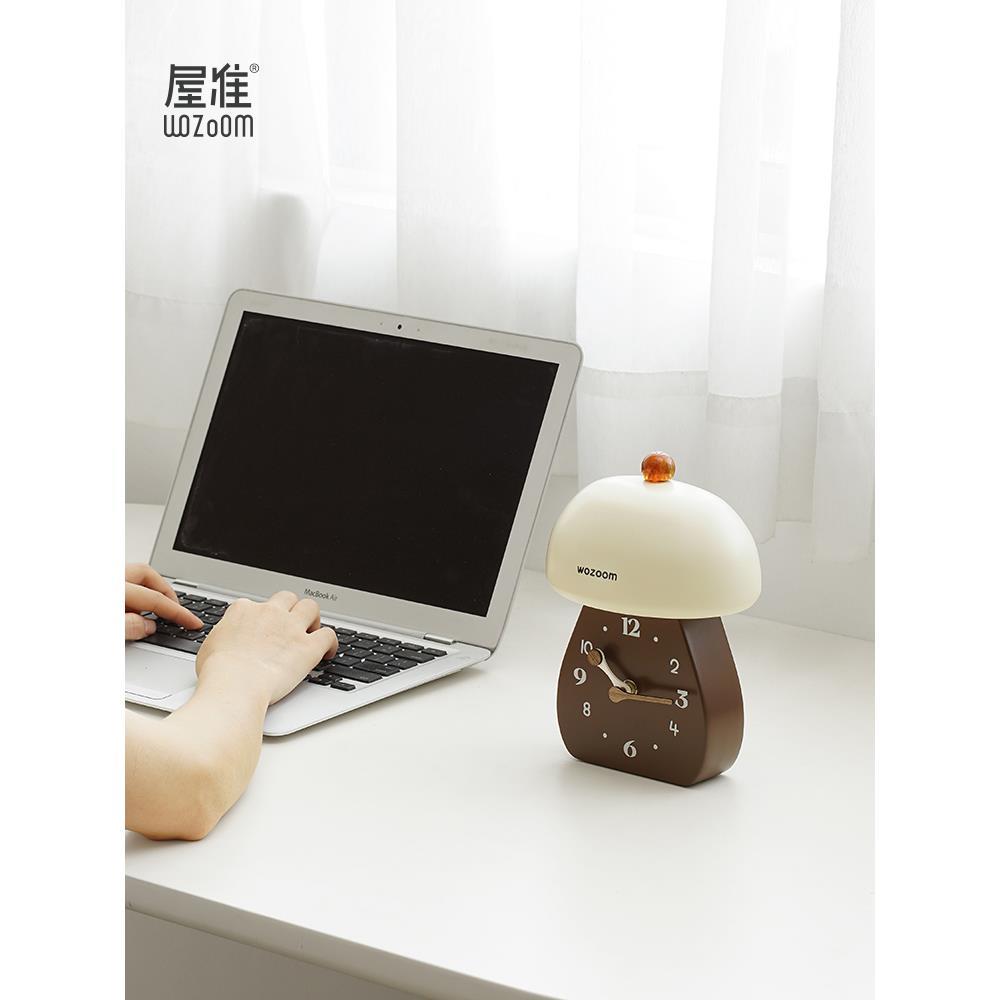 WOZOOM屋准家用轻奢钟表坐式玄关客厅创意简约座钟桌面摆件装饰品