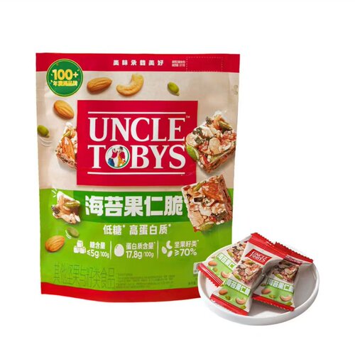 SM会员超市代购 Uncle Tobye 低糖高蛋白海苔果仁脆450g