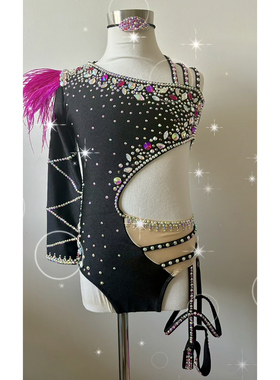 冰旋舞现代舞表演服儿童成人女童比赛考级裙子D189