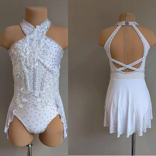 女童现代舞体操服比赛考级裙