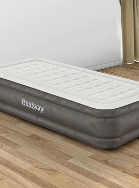 Bestway69048 单人双层布面充气床内置泵家用户外加厚充气气垫床