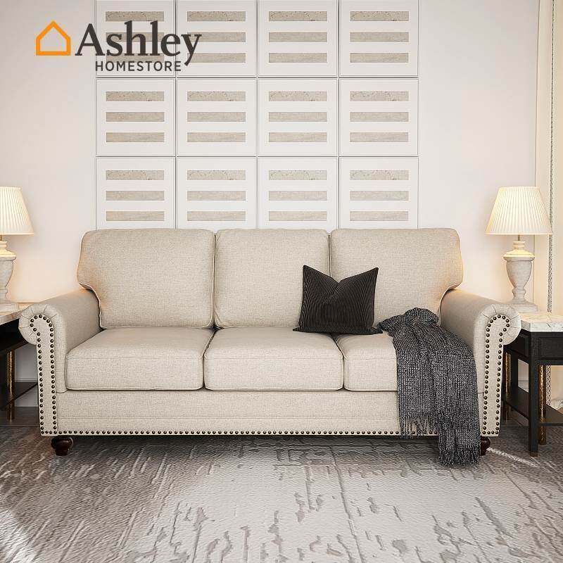 Ashley爱室丽美式布艺沙发轻奢复古田园风现代简约小户型组合
