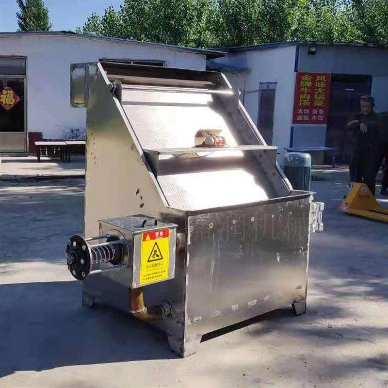 不锈钢固液分离机 斜筛式鸡粪猪粪脱水机 干湿粪水处理机