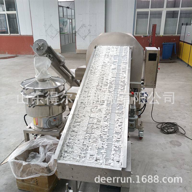 冻干宠物零食裹粉机 颗粒滚筒上粉机 自动喷粉生产线设备 产量大