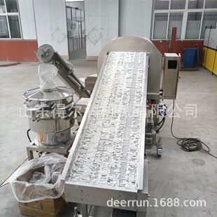 冻干宠物零食裹粉机 颗粒滚筒上粉机 自动喷粉生产线设备 产量大