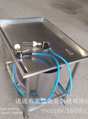 8针手动盐水注射机器 不锈钢平台猪肉淀粉半自动盐水注射设备