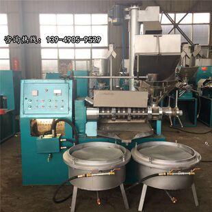 100公斤每小时榨油机带两个真空过滤桶中大型芝麻花生大豆榨油机