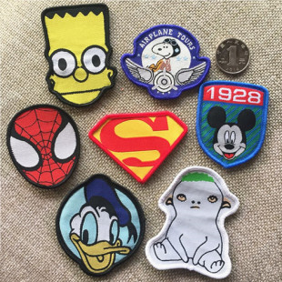 贴花补丁贴记号贴徽章臂章胸章唐老鸭米奇超人蜘蛛侠捉妖记