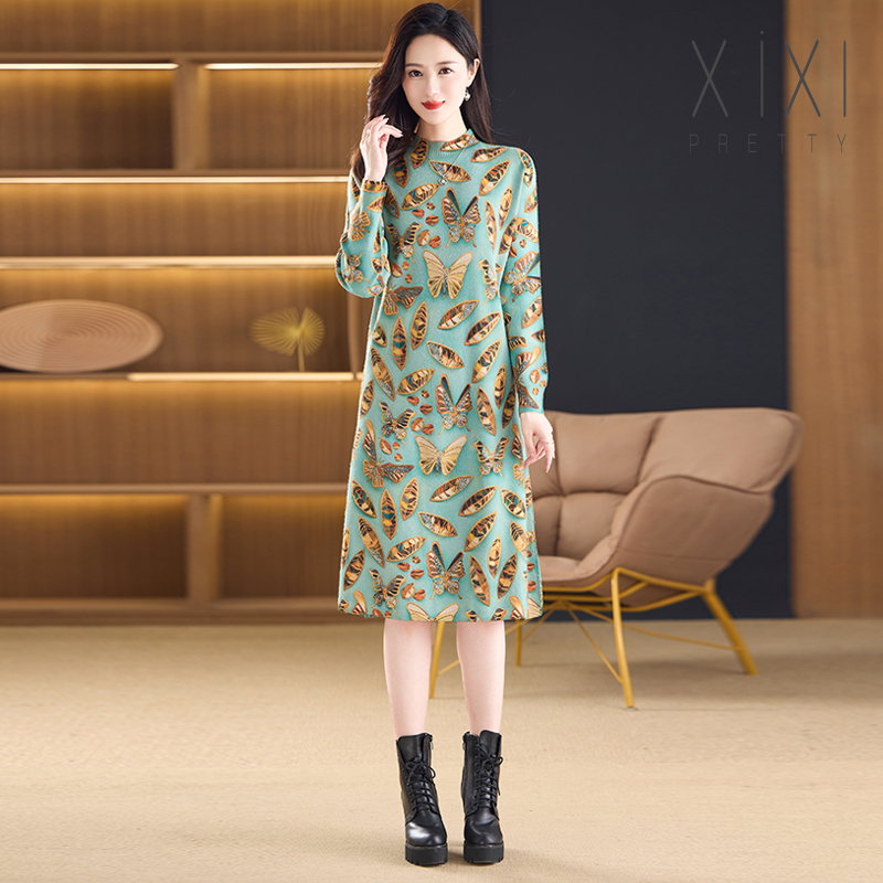 高端秋冬毛衣裙内搭打底连衣裙