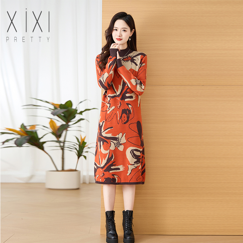 2025秋冬季新款毛衣裙针织连衣裙