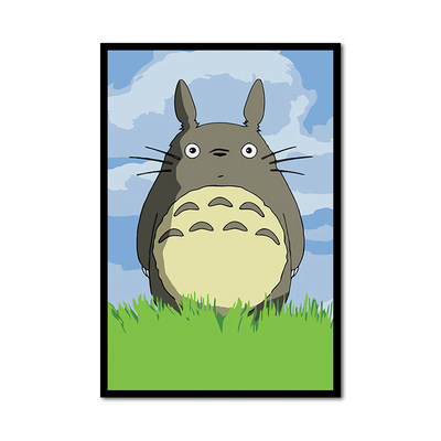 宫崎骏龙猫漫画系列diy数字油彩画活动礼品手工填色丙烯画装饰画