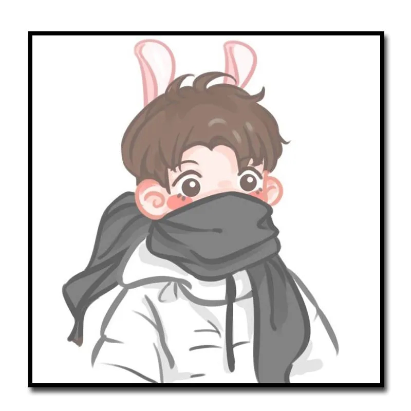 tfboys王源q版定制diy数字画儿童卡通简约手绘填充涂色丙烯油彩画