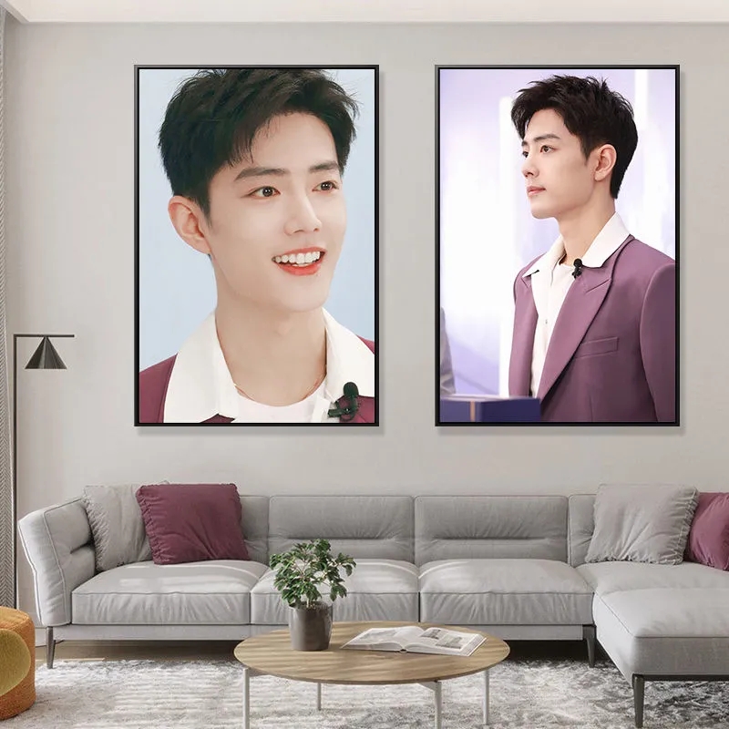 肖战治愈男孩diy数字油画高颜值明星人物手绘填色客厅卧室装饰画