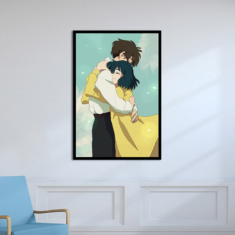 宫崎骏起风了diy数字油画动漫手工填色填充手绘情侣礼物画装饰画