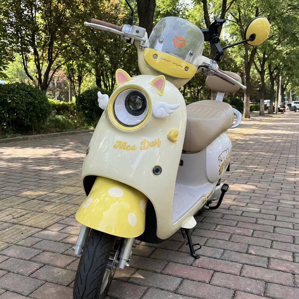 电动车装饰贴小配件猫耳朵天使翅电动车贴