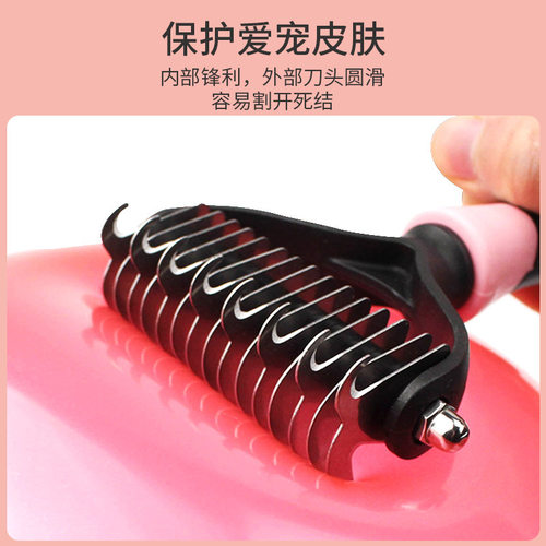 宠物开解开结耙梳长毛猫