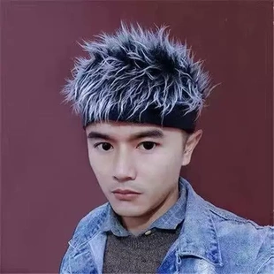 假发帽子男一体时尚夏天戴的短发全头套男式街头嘻哈男士头顶流氓