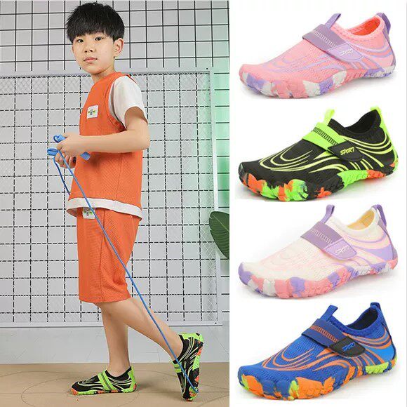 儿童跳绳鞋男女室内运动健身鞋减震软底跑步鞋小学生体能训练鞋