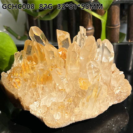 纯天然黄水晶簇小晶簇黄皮原石原矿标本消磁净化家居装饰办公摆件
