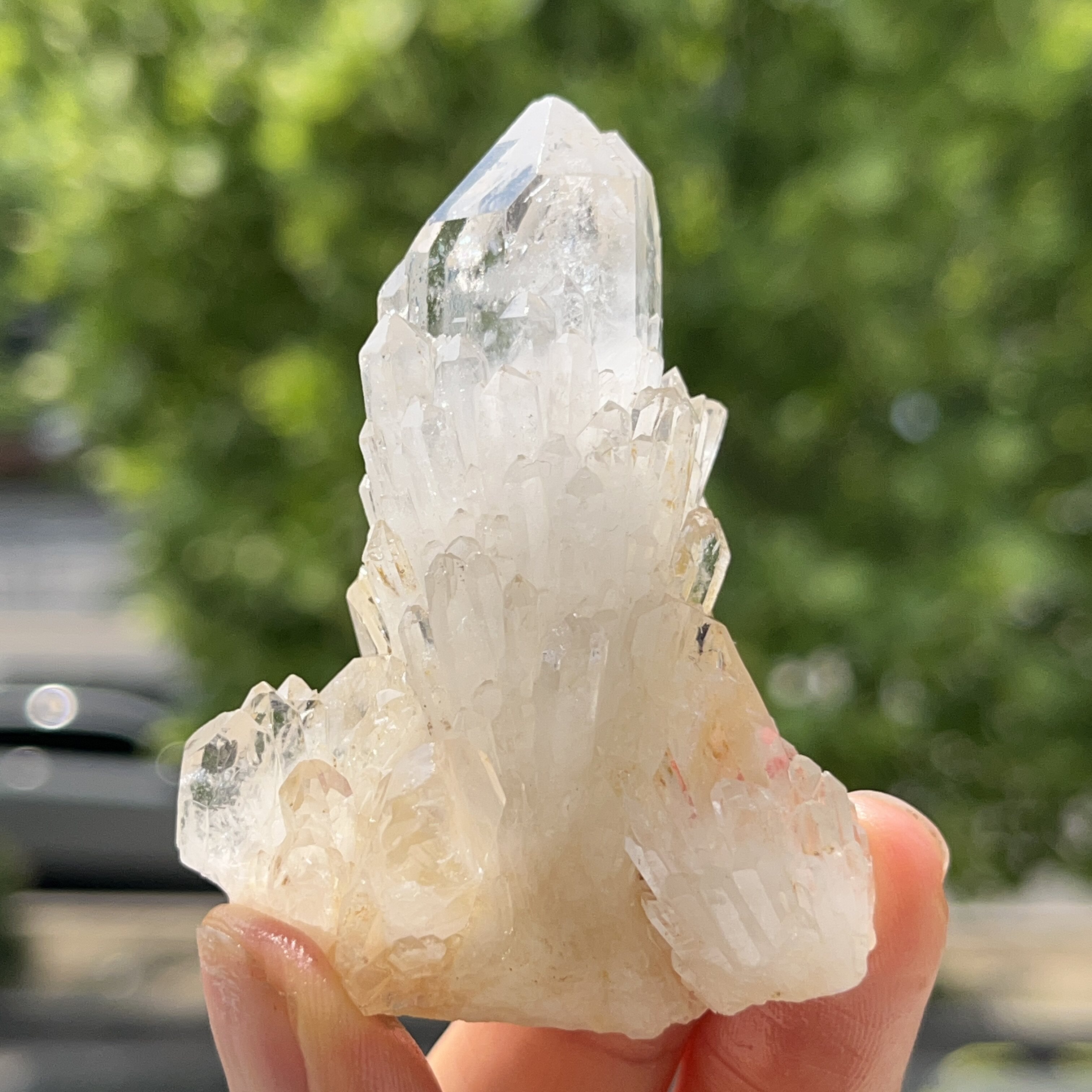 天然白水晶菠萝簇摆件菠萝晶骨干奇石