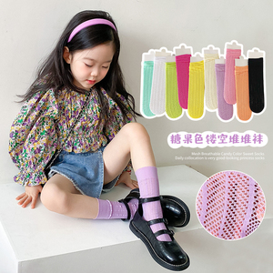 Girls' socks in the summer thin confectionery stacked socks Korean inspiration girl baby socks