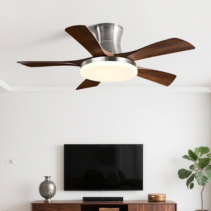 中古风扇灯2026新款吊扇灯客厅餐厅吸顶电扇灯新中式变频风扇吊灯