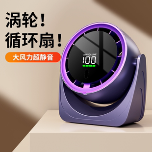 桌面空气循环扇静音办公室桌上风扇家用宿舍长续航强力usb充电扇