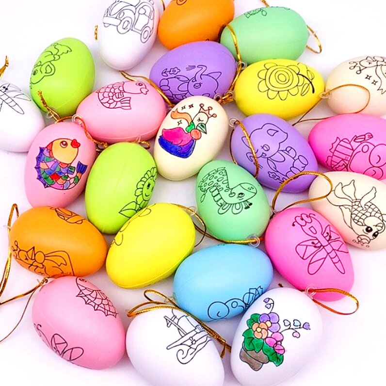三月三彩蛋手工diy装饰彩绘鸡蛋复活节立夏儿童幼儿园涂色材料包