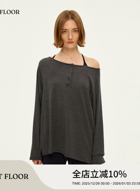 FIRSTFLOOR 秋季新款条纹复古通勤宽松休闲慵懒风高级感长袖罩衫