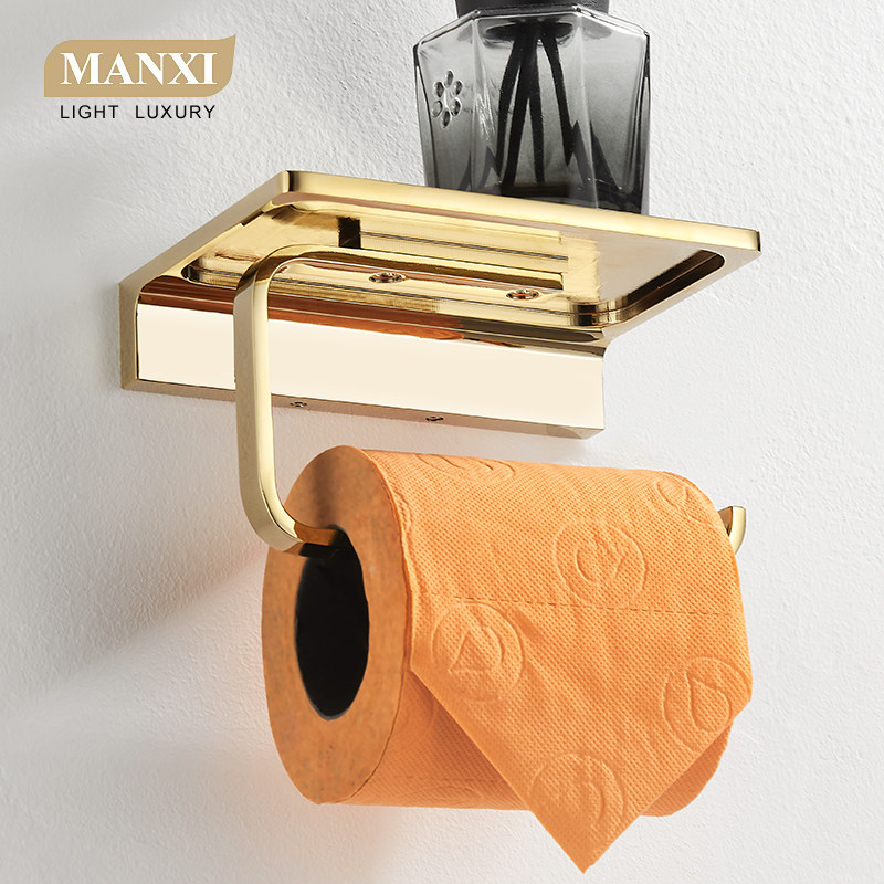 漫汐MANXI全铜卷纸架手机厕纸架免打孔酒店工程纸巾架卫生间纸盒,家装主材,卷纸器/纸巾架,淘宝优惠券,粉丝福利购,淘宝优惠卷