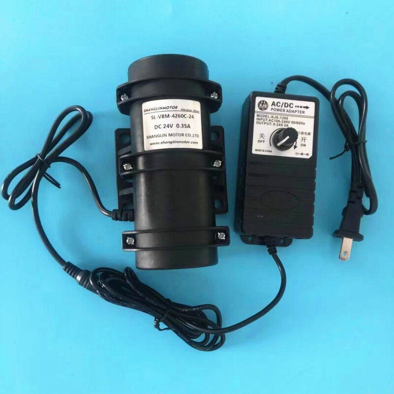 定制振动电机有刷花椒振动筛筛选直流机震动盘抖料可调速浅灰色12