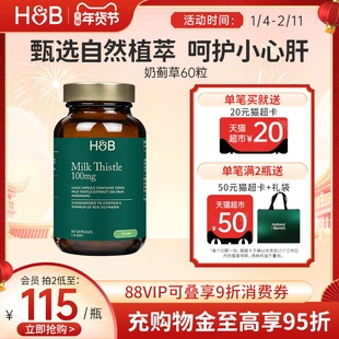 英国HB荷柏瑞奶蓟草护肝片官方旗舰店成人熬夜解酒水飞蓟hb正品