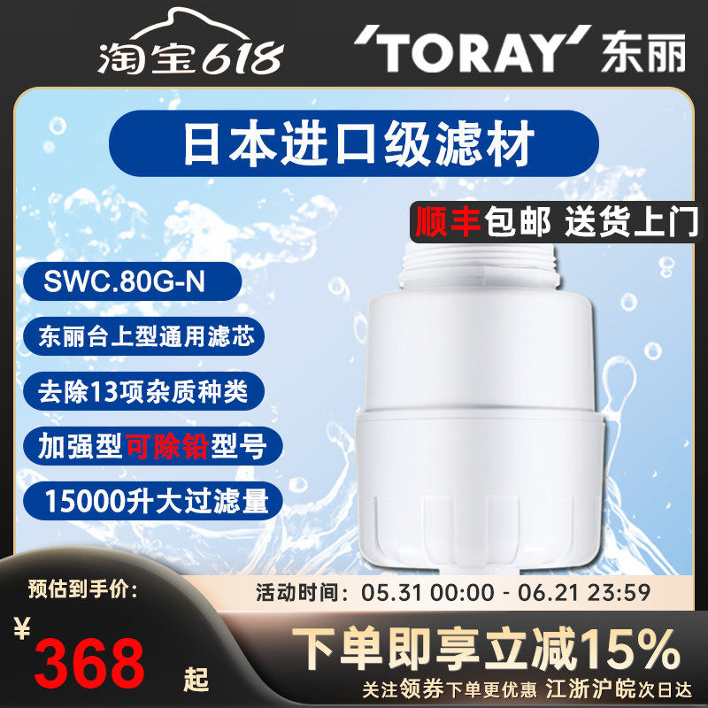 TORAY日本东丽SWC.80G家用厨房净水器滤芯SW801/802/SW5直饮芯子