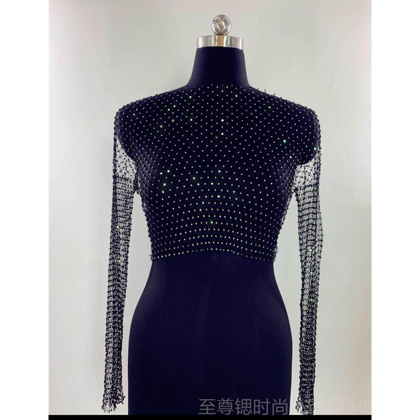 正品酒吧台s演出服新尚款欧美韩舞女团dchic性感亮钻网时套装dj女