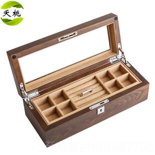 正品夭桃木（饰品）纯实质天窗首饰盒罗斯木俄珠宝收藏收纳盒榆带
