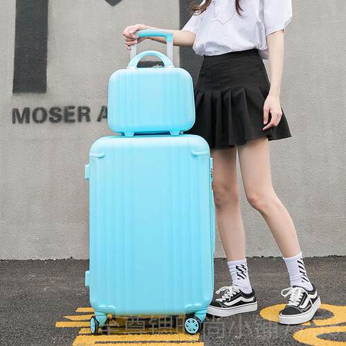 正品行李箱女行子母旅拉杆箱网红学生轻便万子向轮4密码皮2箱小20