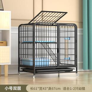 正品号猫笼家猫别墅超大猫舍大宠物猫窝房子咪分猫层笼子用室内带