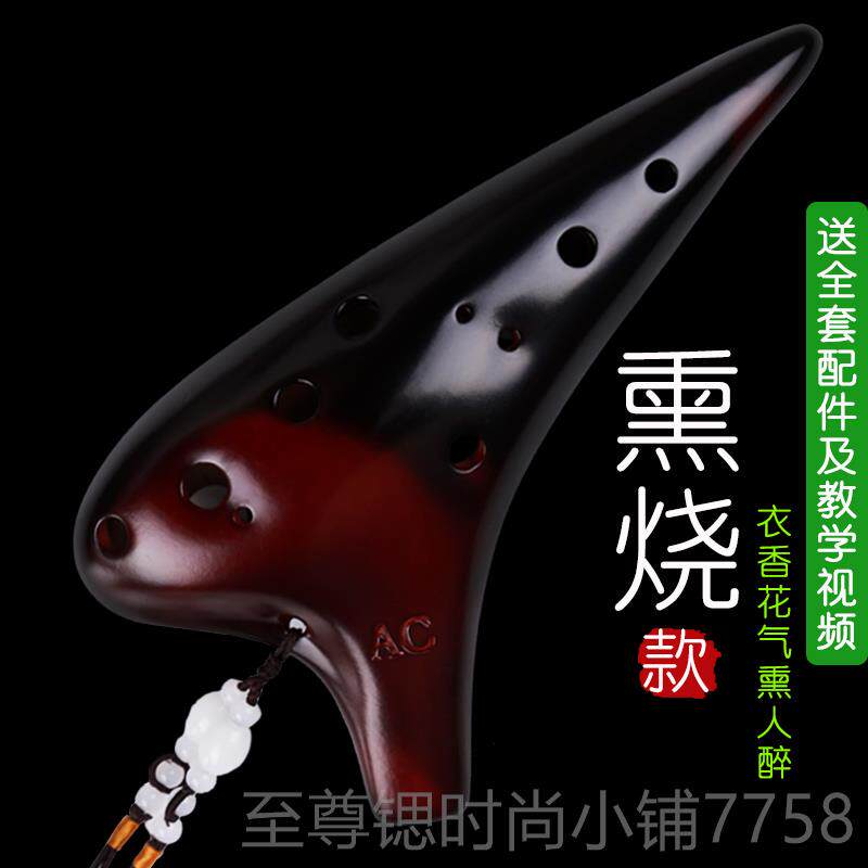 正品陶笛12乐孔器A初学者6中音C调专业演奏儿童成人十二孔C调陶埙