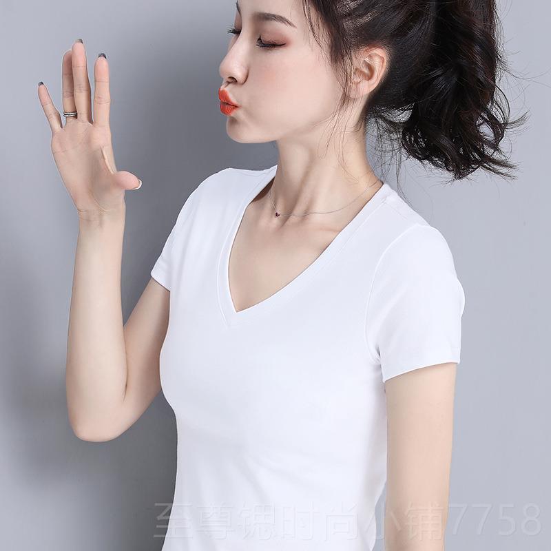正品美容院l工作服短袖定制o队go女纯棉T恤印字diy文化白衫团工衣图片