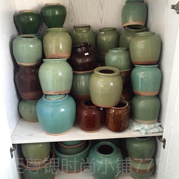 正品特价包 绿釉老陶罐 民国 绿釉件罐 花器摆邮茶件叶罐老物古玩