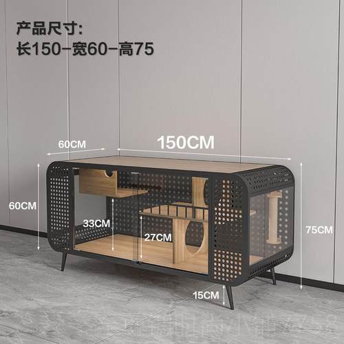 正品通猫别墅玄关猫柜超大自一由空间用猫笼家子体宠物猫窝猫舍四