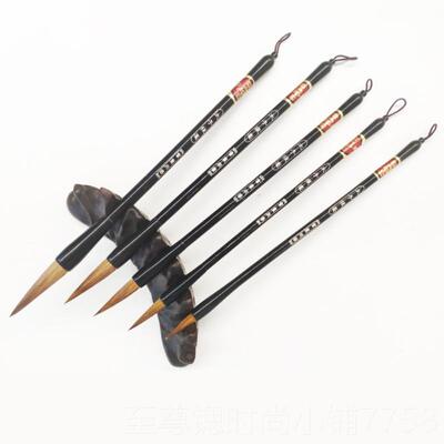 正品进贤套县文港龙笔湖笔狼毫毛笔庄五支辰礼品装文房四宝太狼子