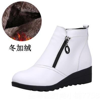 正品白色真鞋气镂空短靴软透底坡跟靴舞蹈皮女鞋马丁女夏妈妈洞洞