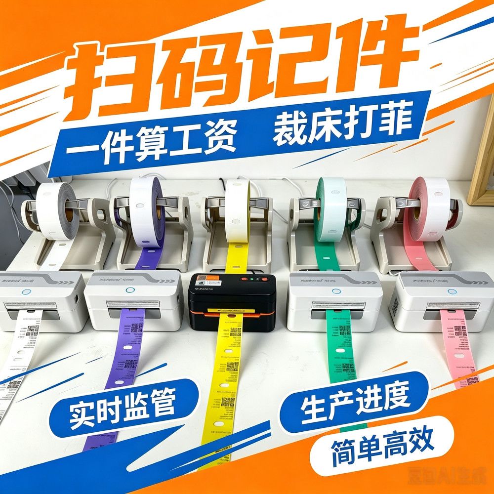服装厂裁床打菲编菲二维码扫菲计件算工资软件工序制单生产管理