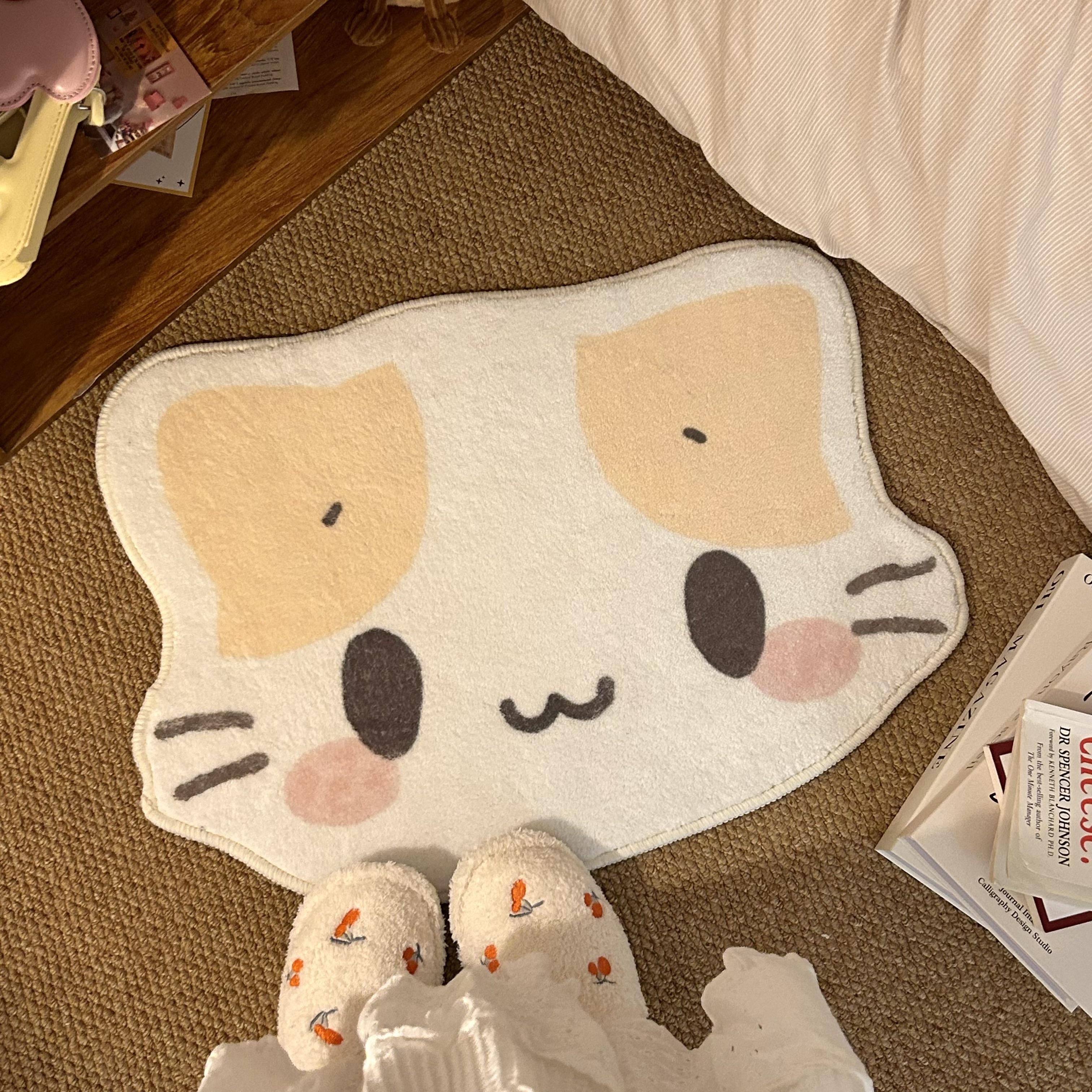 创意简约棉花糖猫咪卡通儿童家用地毯客厅卧室房间床边毯床尾地垫