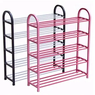 家用鞋架用耐用结实不锈钢加厚加粗长窄小门口55cm简易多层宿舍