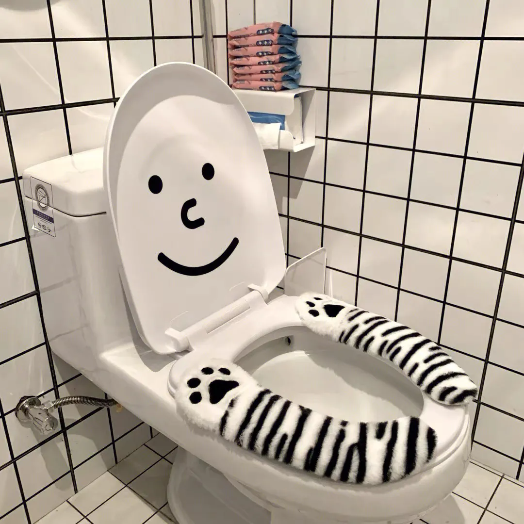 日系可爱猫爪马桶垫家用粘贴式