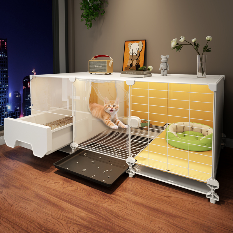 猫笼子家用室内猫窝猫厕所一体一室一厅一卫小型猫别墅猫咪屋舍